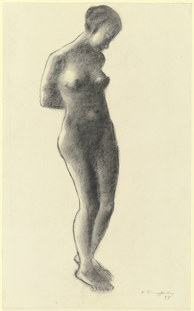 Standing female nude, Karl Trumpfheller