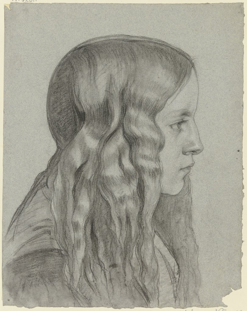 Junges Mädchen mit langem Haar, Philipp Winterwerb