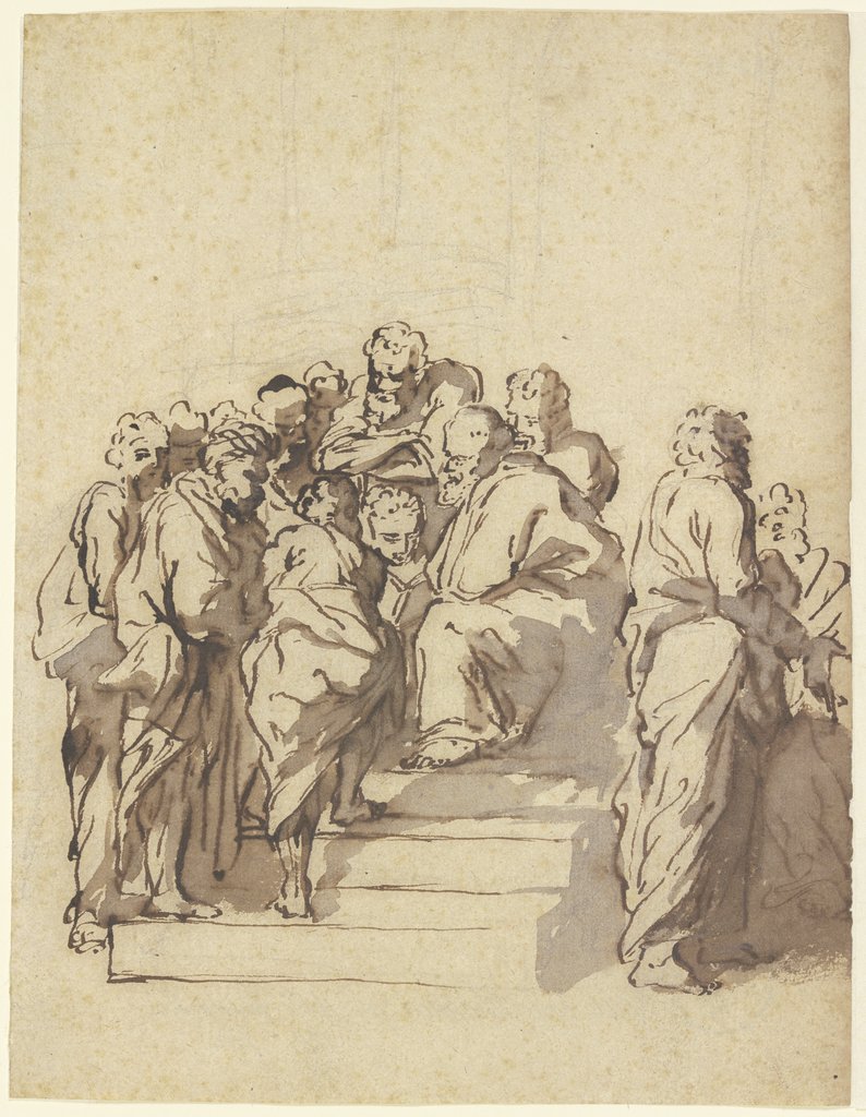 Sokrates im Kreise seiner Schüler, Jacques van Schuppen
