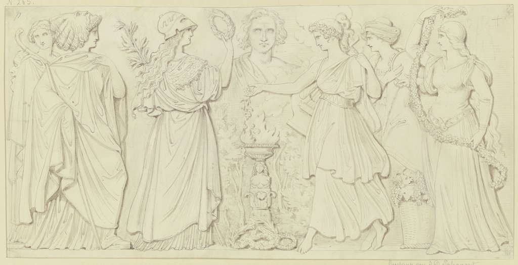Erster Entwurf zu den vier Reliefs am Goethe-Monument, Ludwig von Schwanthaler