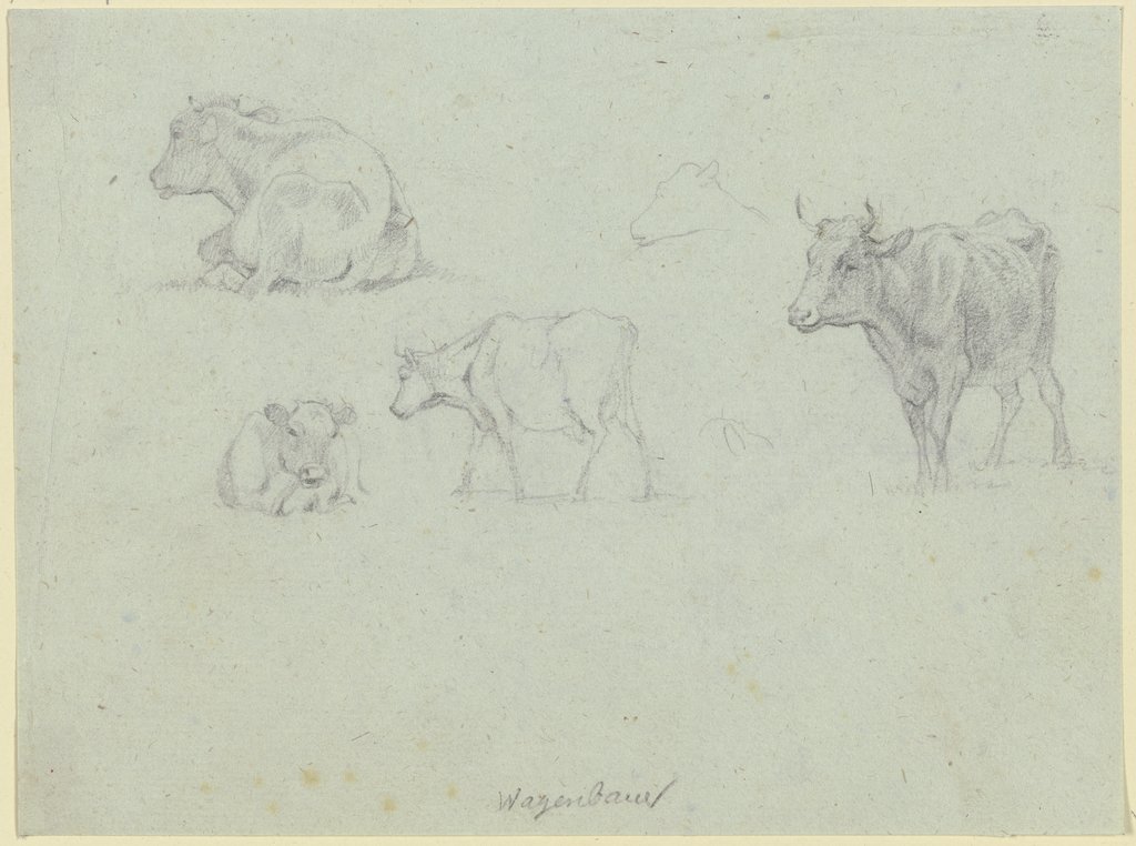 Four cattle, Max Joseph Wagenbauer