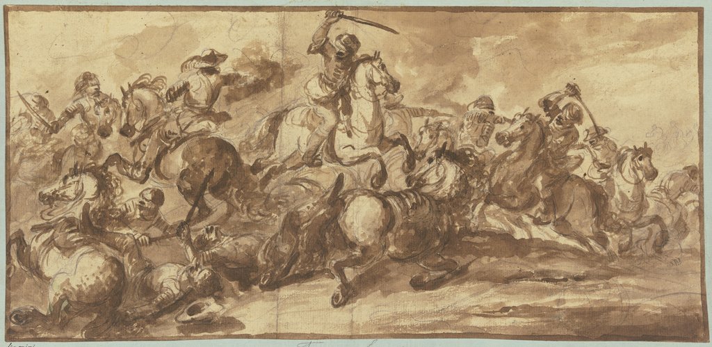 Riders' battle with the Turks, Francesco Simonini