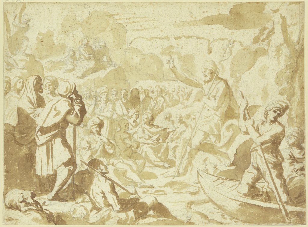 Johannes der Täufer predigt in der Wüste, Giovanni Andrea Sirani;   ?