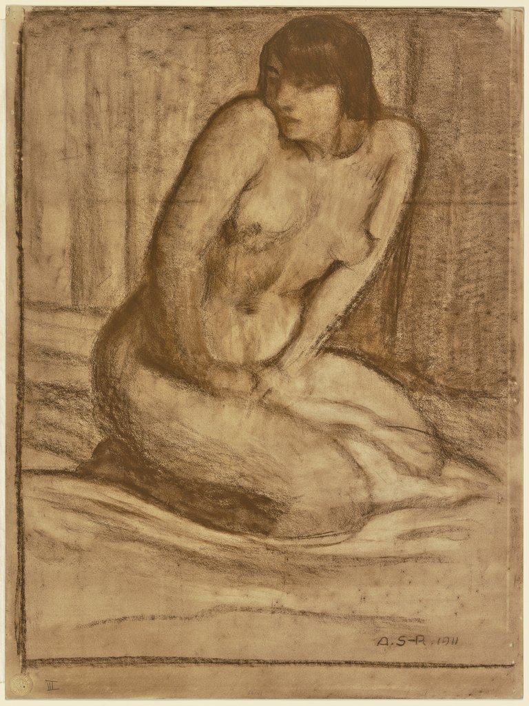 Kneeling nude woman, Alfred Sohn-Rethel