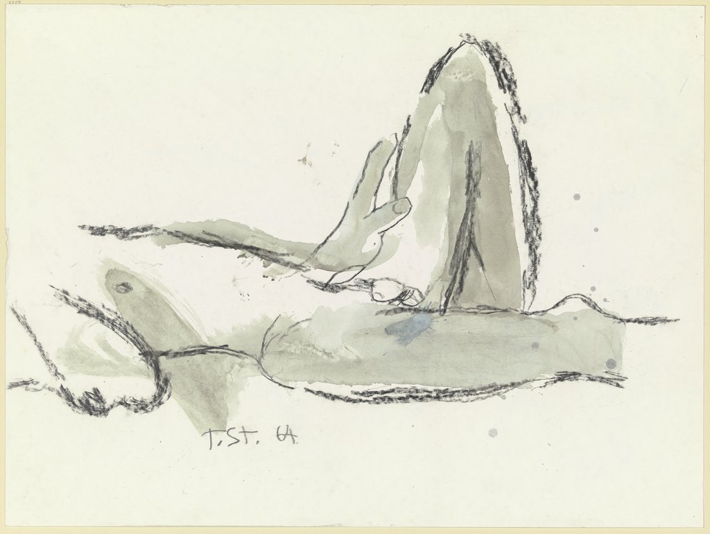 Nude of reclining young man, Toni Stadler