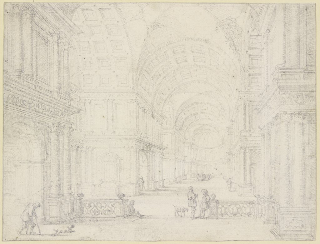 Große Halle in römischem Rundbogenstil, Hendrick van Steenwyck d. J.;   zugeschrieben