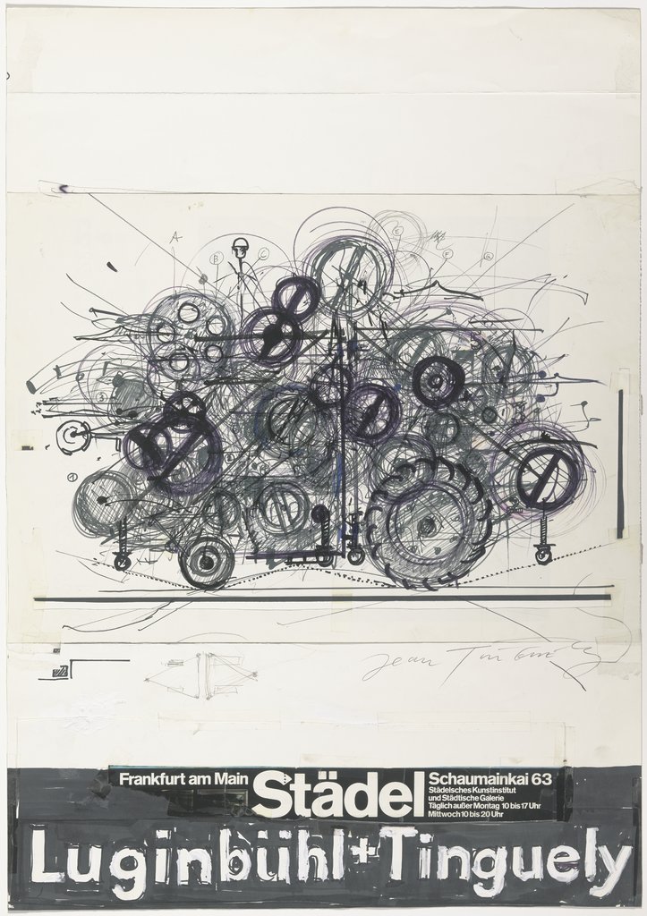 Klamaukmaschine. Plakatentwurf zu einer Ausstellung im Städel 1979, Jean Tinguely