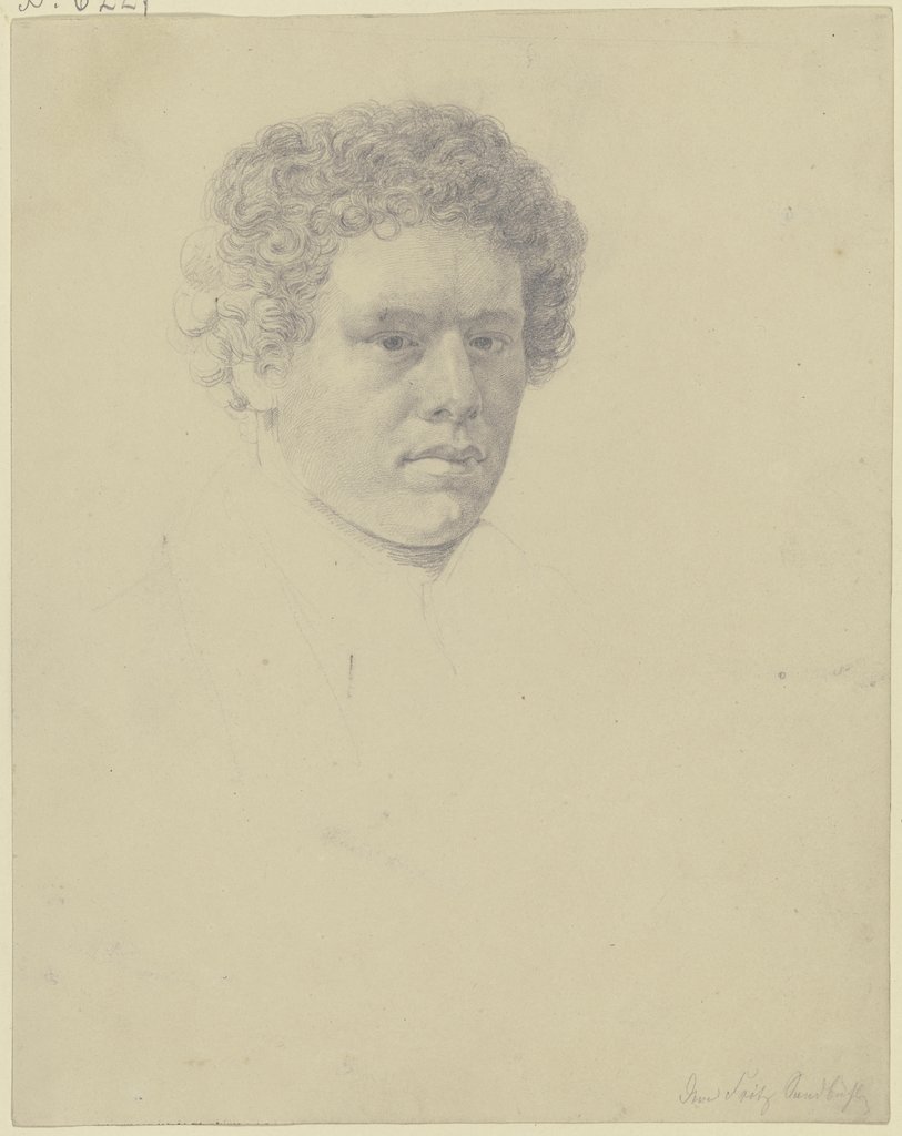 Bildnis eines junger Mannes mit krausem Haar (Fritz Sandbühl), Eugen Eduard Schäffer