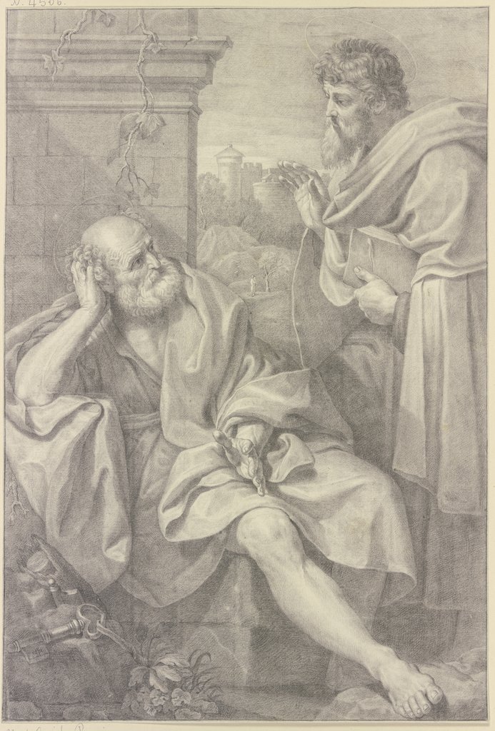 Die Heiligen Petrus und Paulus, Jan Frederik Schierecke, after Guido Reni