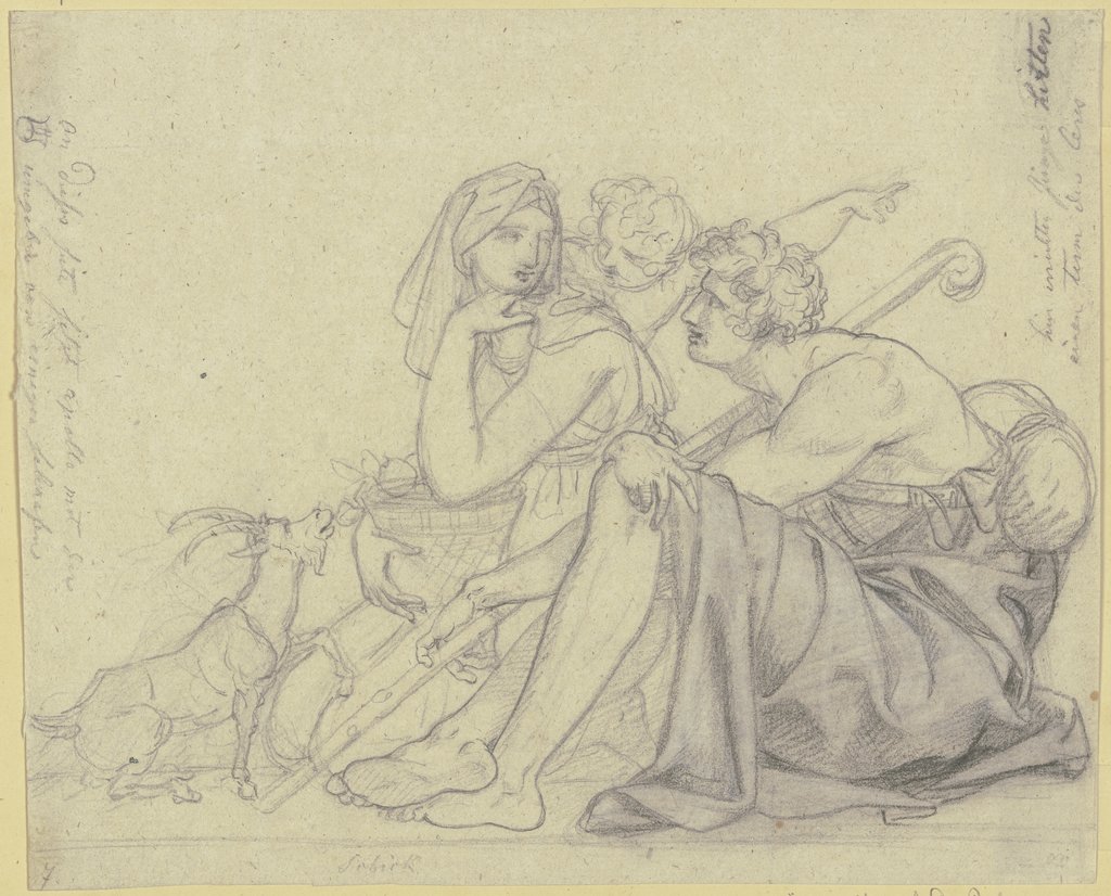 Hirtenfamilie (Apollo unter den Hirten), Gottlieb Schick