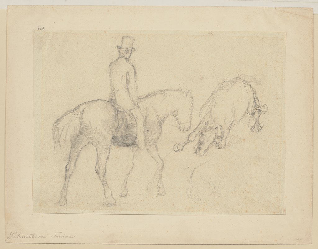 Reiter mit gefallenem Pferd, Teutwart Schmitson