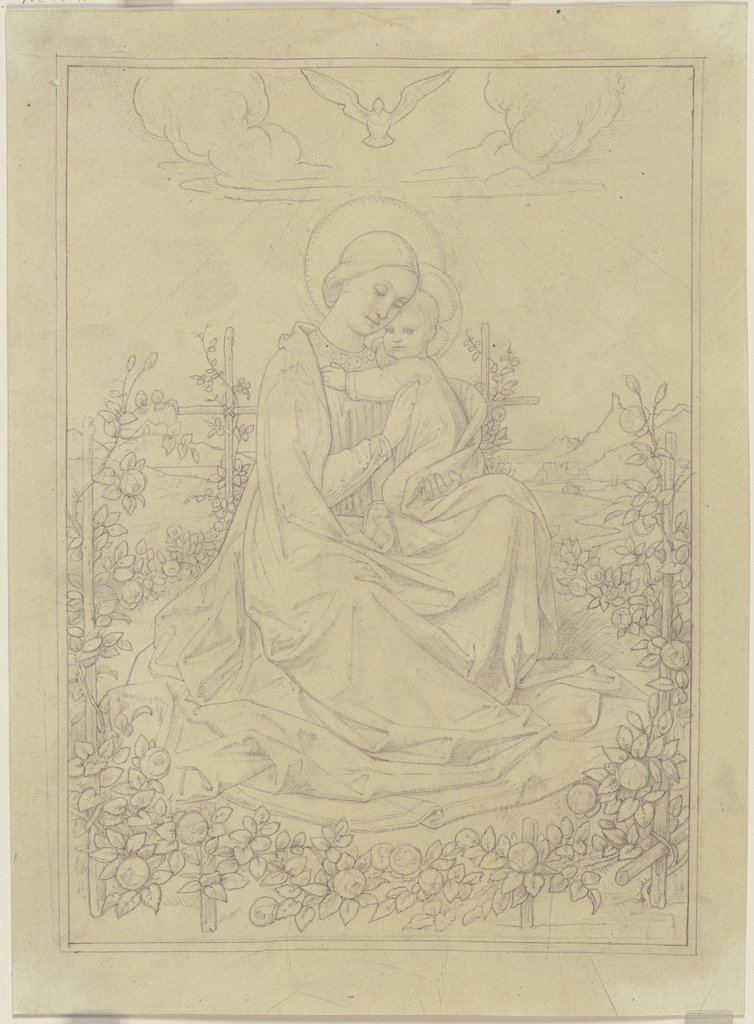 Madonna im Rosengarten, Edward von Steinle
