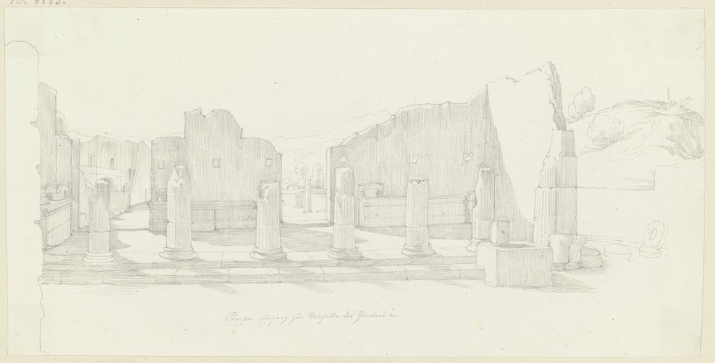 Eingang zur Vorhalle des Theaters in Pompeji, Edward von Steinle