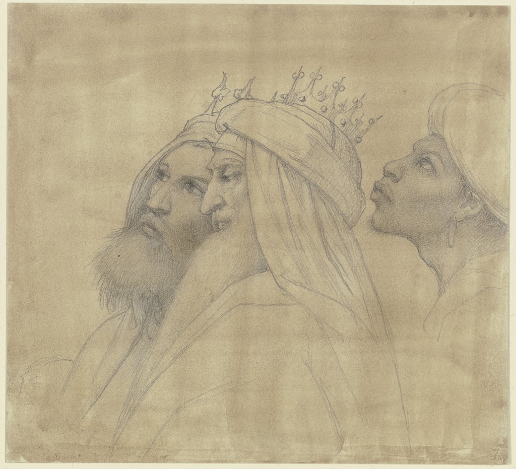 Köpfe der Heiligen drei Könige, Edward von Steinle
