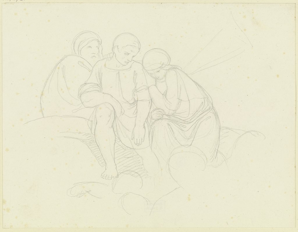 Three sitting figures, Edward von Steinle