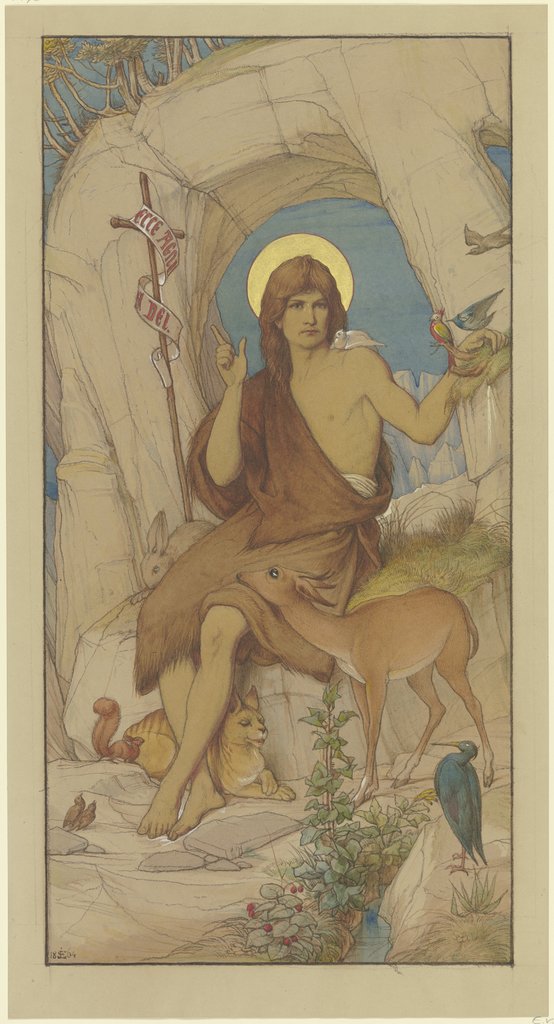 Johannes der Täufer in der Wüste, Edward von Steinle