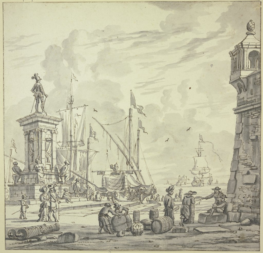 Der Hafen von Livorno, Abraham Storck d. Ä.;   ?
