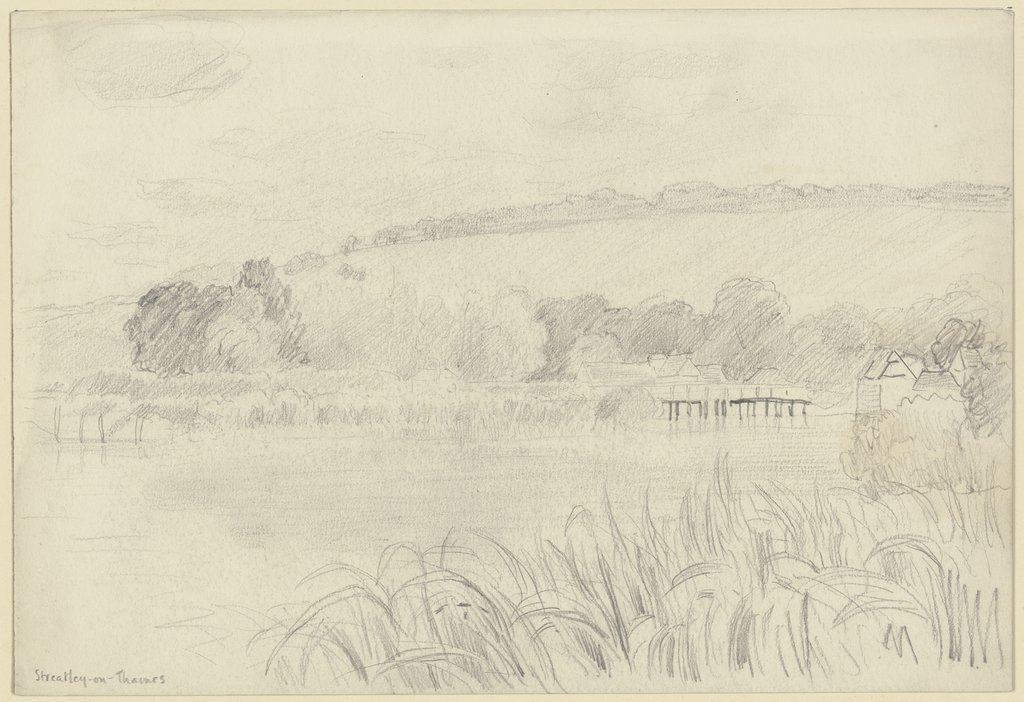 Flusslandschaft bei Streatley-on-Thames, Otto Scholderer