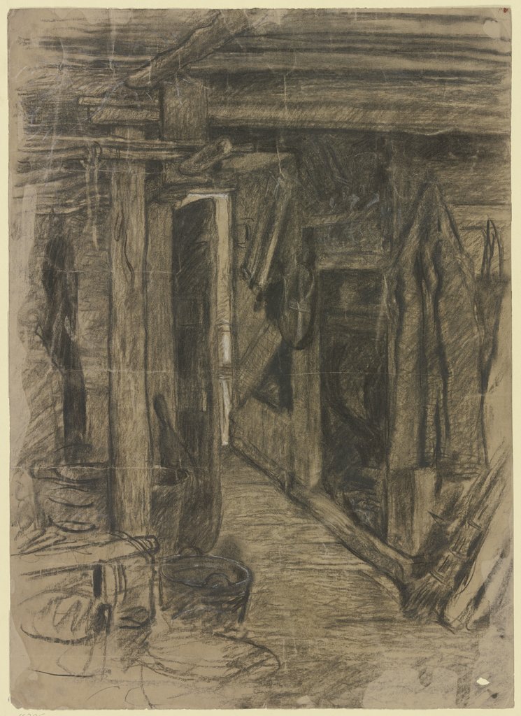 View into a shed, Otto Scholderer