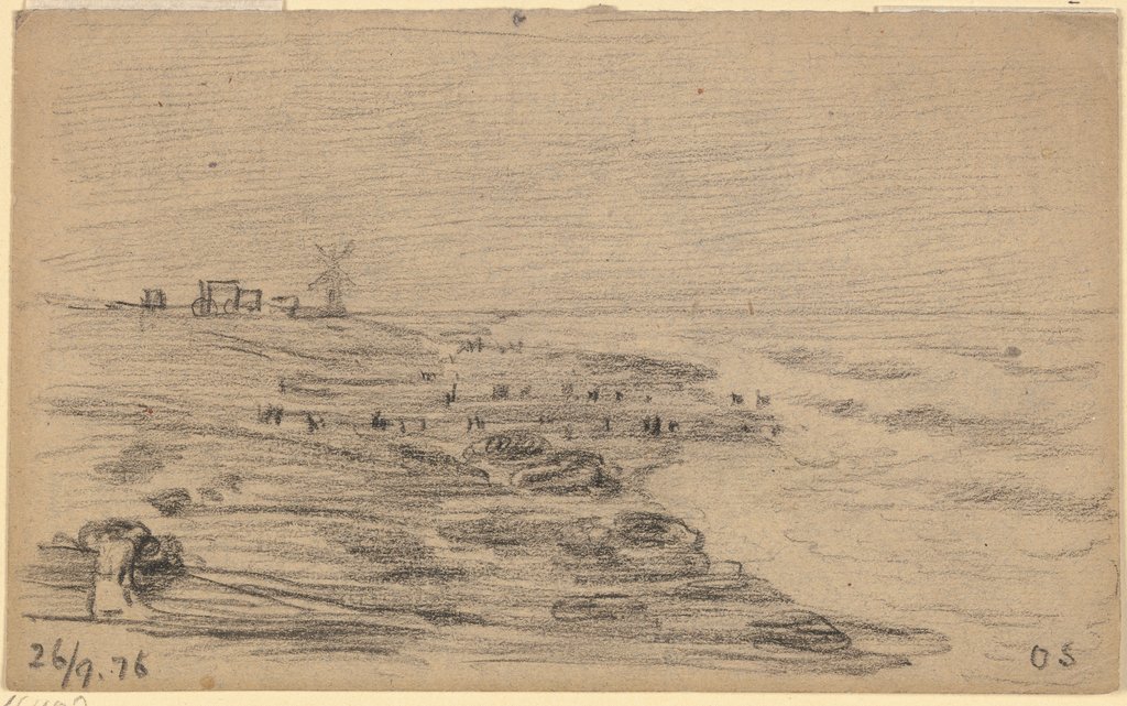 Ansicht der Küste von Littlehampton, Otto Scholderer