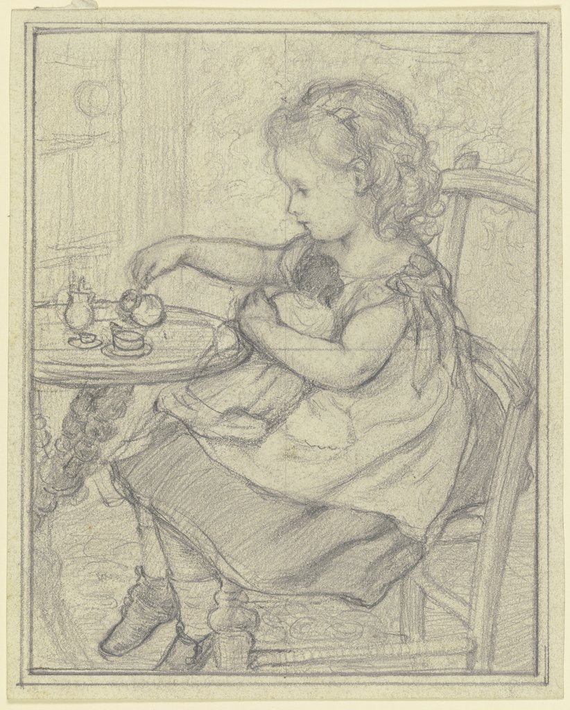 "Tea with Dolly" / Tee mit Püppi, Otto Scholderer