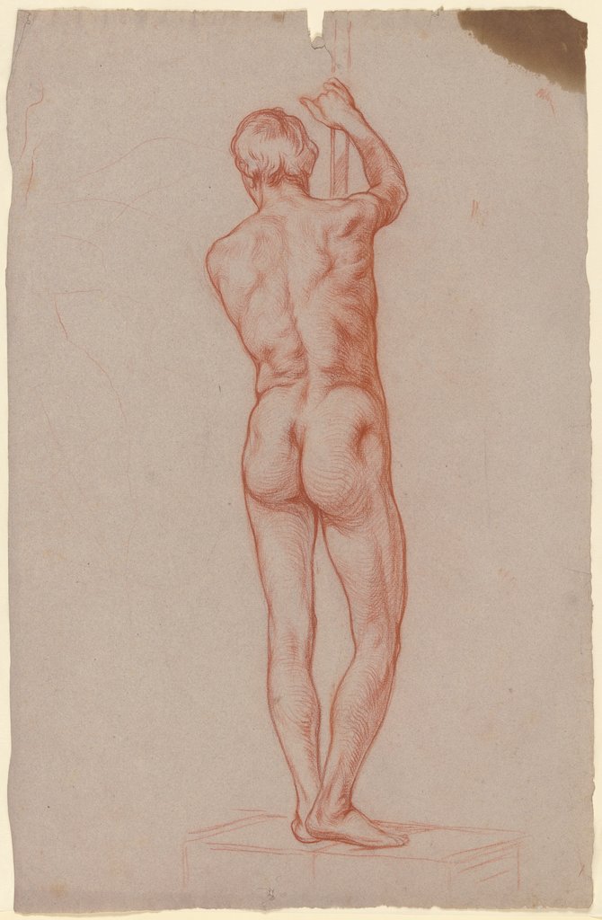 Standing male nude, Otto Scholderer