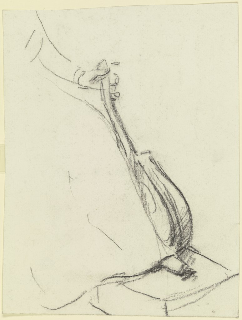 Sitzende Frau mit Mandoline (Fragment), Otto Scholderer