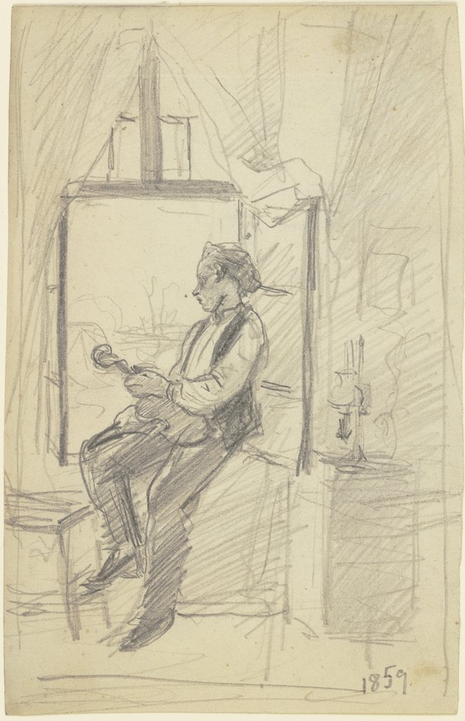 The violinist at the window, Otto Scholderer