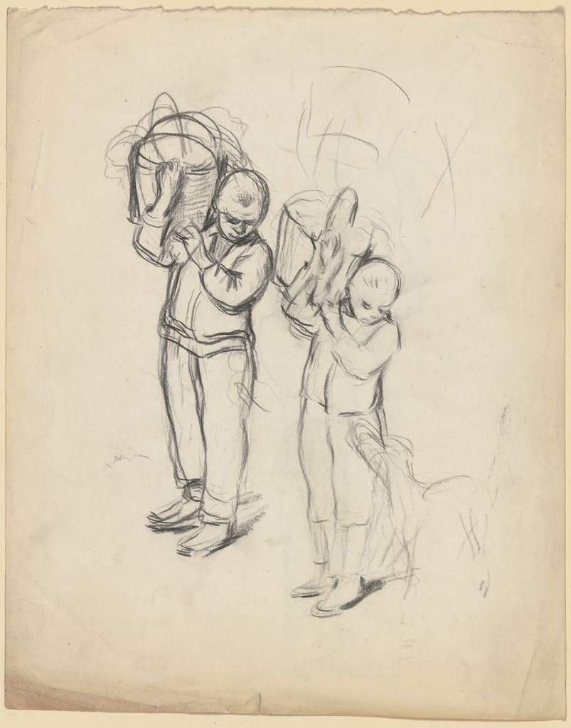 Boy with goat, Otto Scholderer