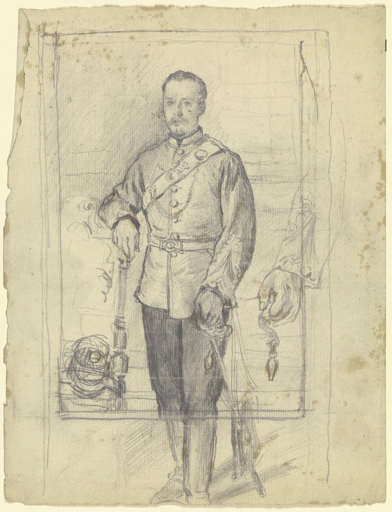 Bildnis eines Mannes in Uniform, Otto Scholderer