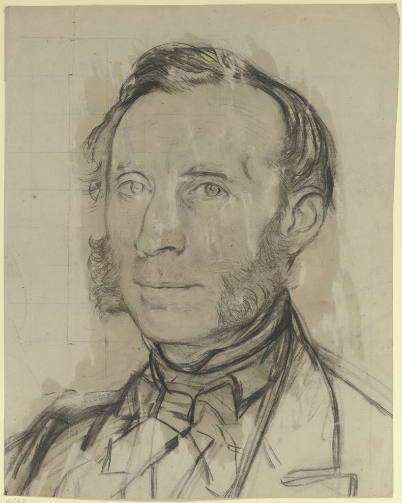 Porträt eines Mannes mit Backenbart, Otto Scholderer