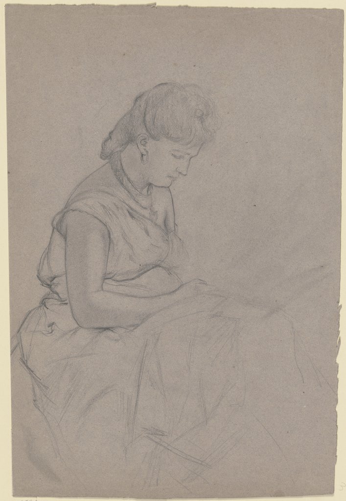 Sitting woman, Otto Scholderer