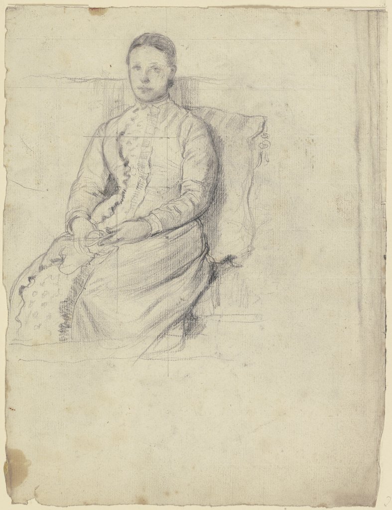 Sitting woman, Otto Scholderer