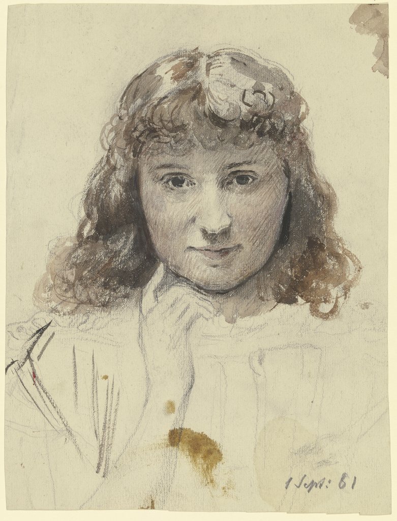 Portrait of a girl, Otto Scholderer