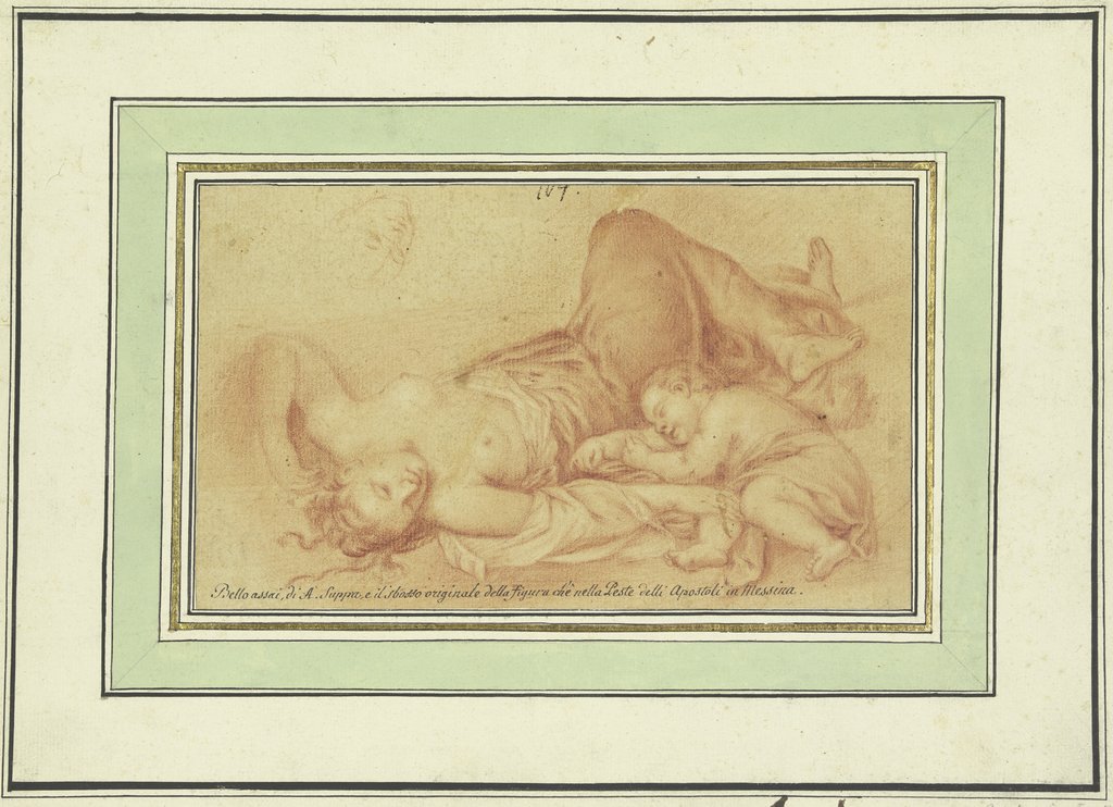 Sterbende Frau mit einem Kind, Andrea Suppa