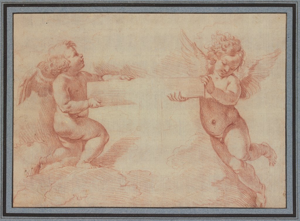 Zwei Engel, die ein Kreuz halten, Francesco Albani