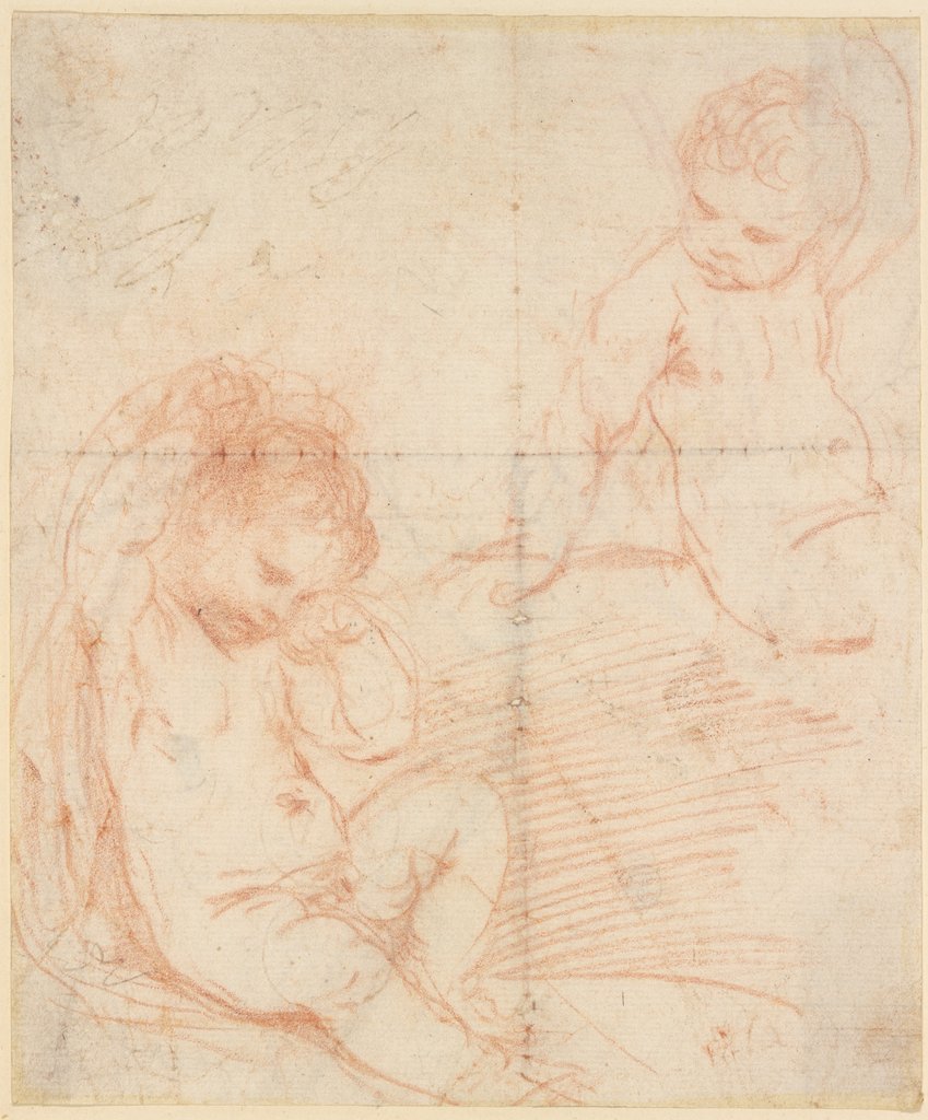 Two naked little children, Guercino (Giovanni Francesco Barbieri)