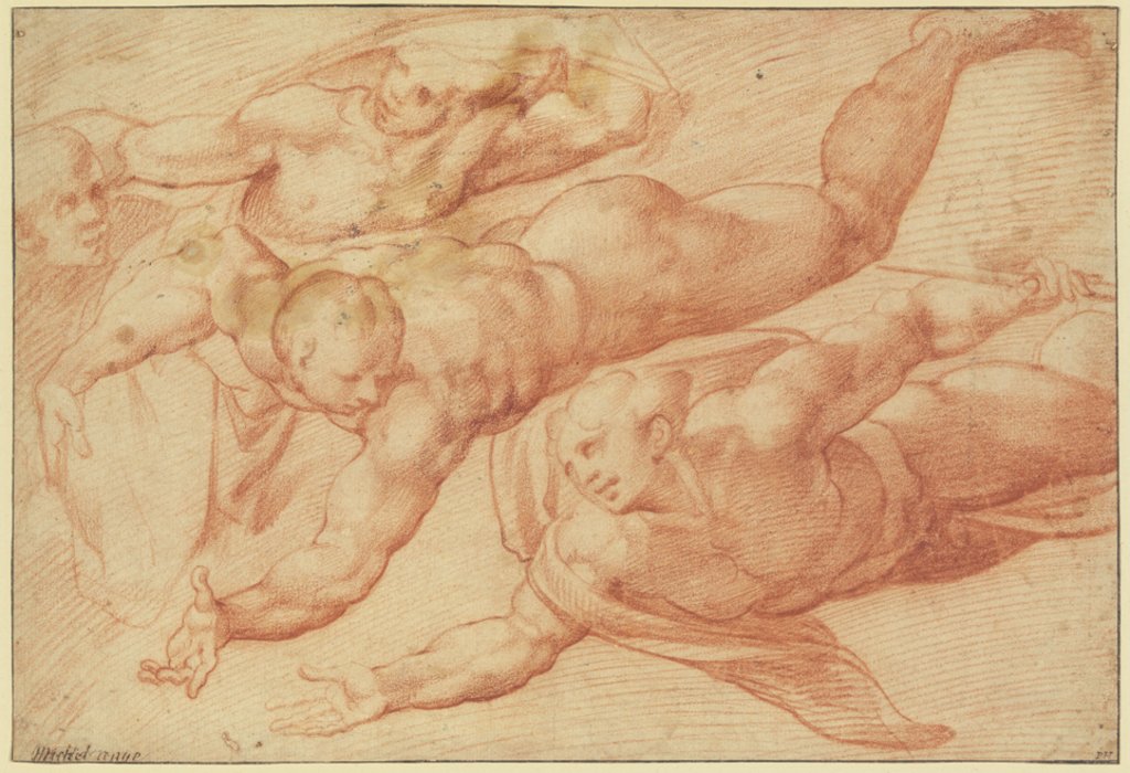 Fliegende Engel des Jüngsten Gerichtes, Italienisch, 16. Jahrhundert, nach Michelangelo Buonarroti