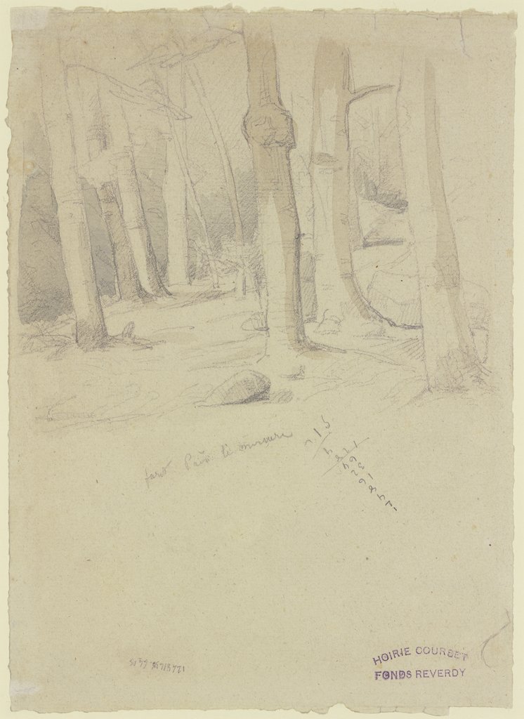 Waldinneres, nahe dem Merkur bei Baden-Baden, Gustave Courbet;   ?, Jean-Baptiste-Eugène-César  Reverdy;   ?