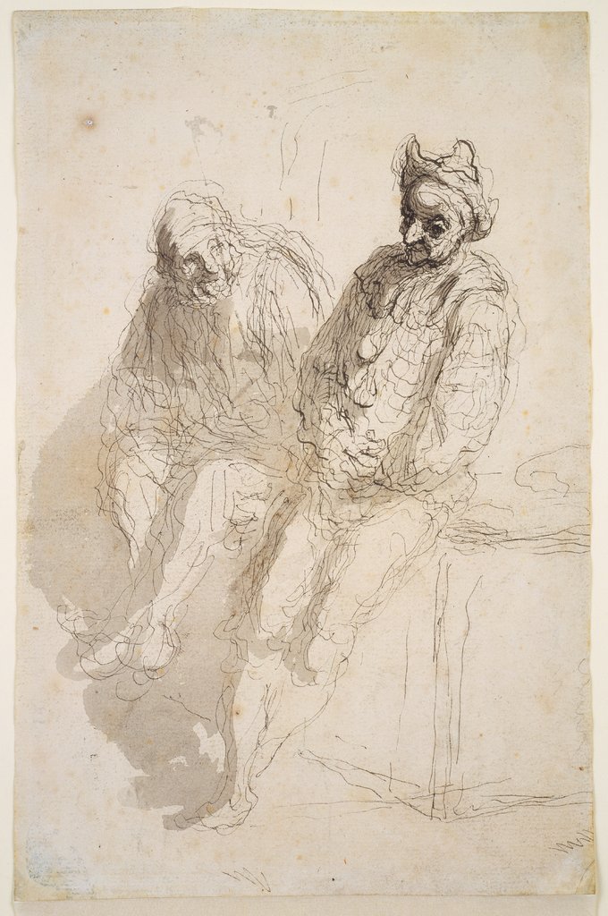 Deux saltimbanques, Honoré Daumier