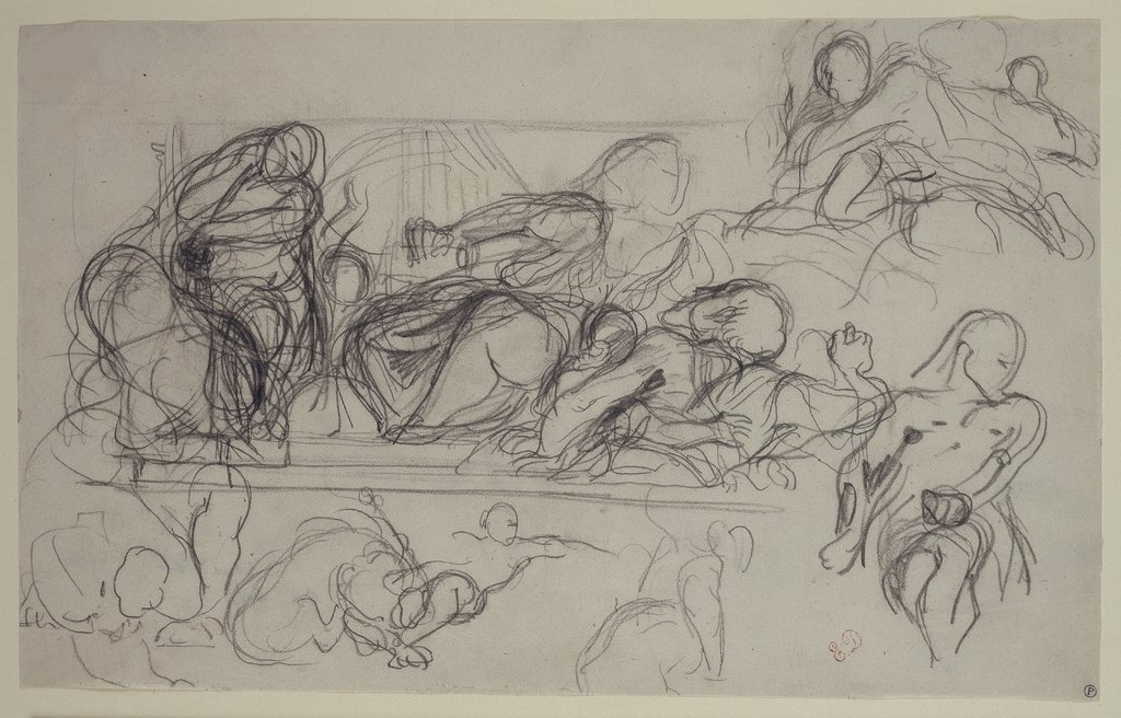 Studie für eine Dekorationsmalerei im Palais Bourbon, Eugène Delacroix