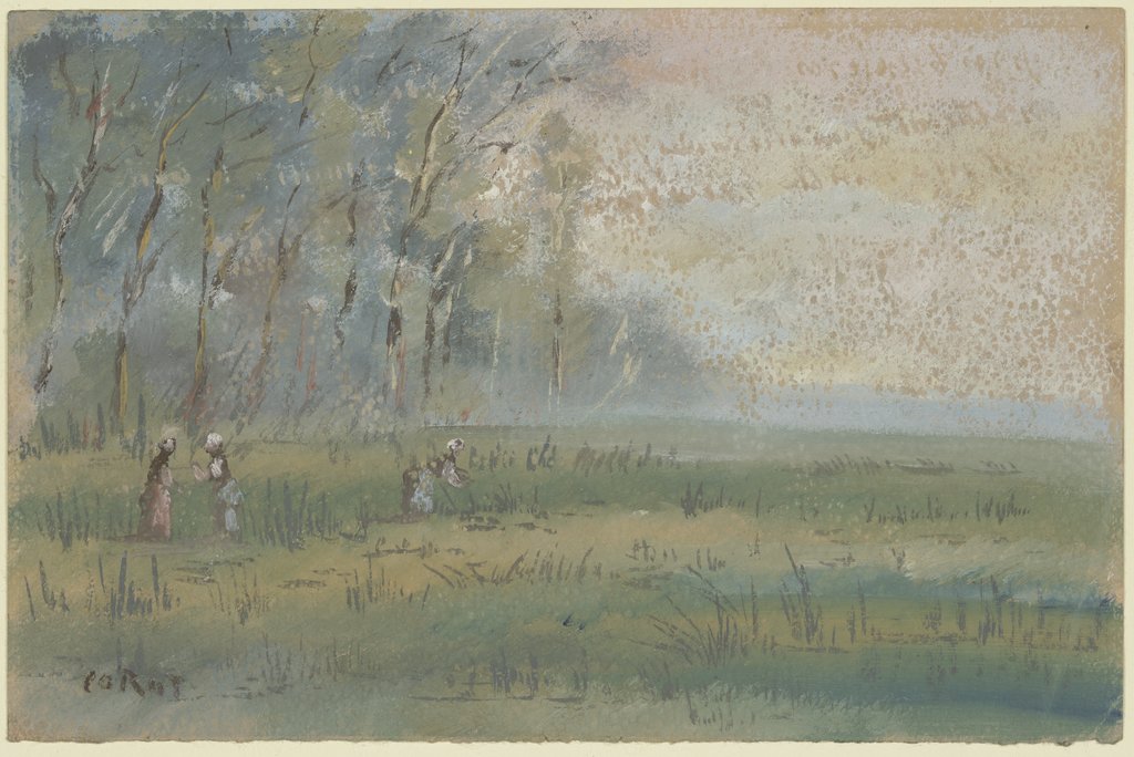 Landschaft: Près Bussières, Camille Corot