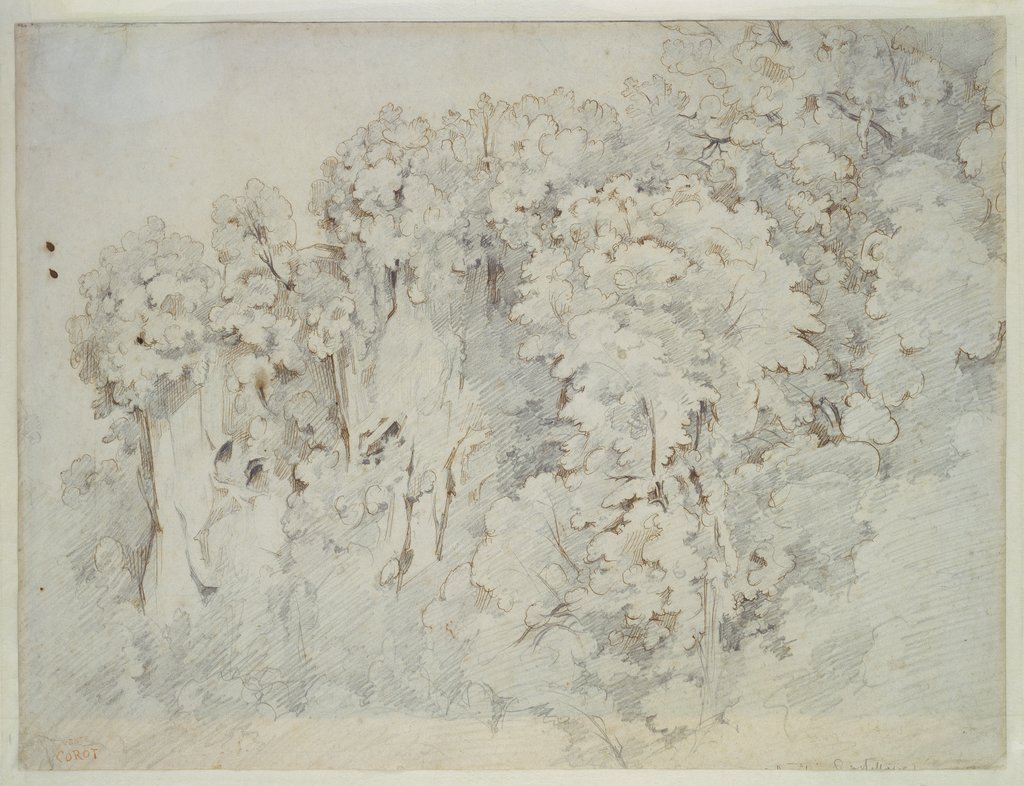 Bewaldete Felsformation bei Cività Castellana, Camille Corot