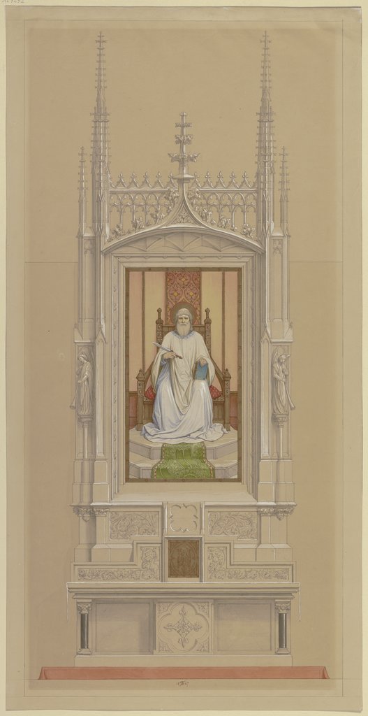 Entwurf eines Bartholomäus-Altars für den Frankfurter Dom, Edward von Steinle