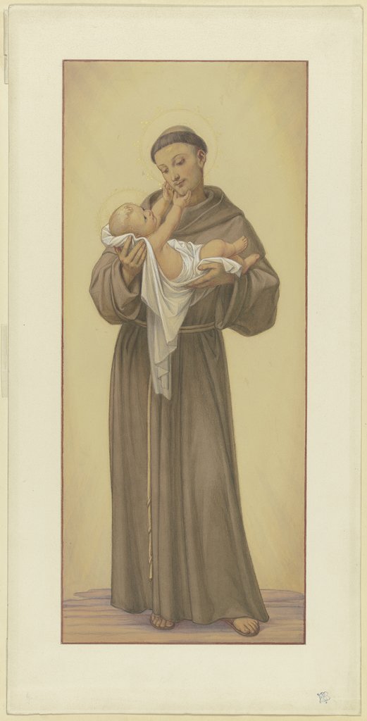 Der Heilige Antonius von Padua mit dem Jesuskind auf dem Arm, Edward von Steinle
