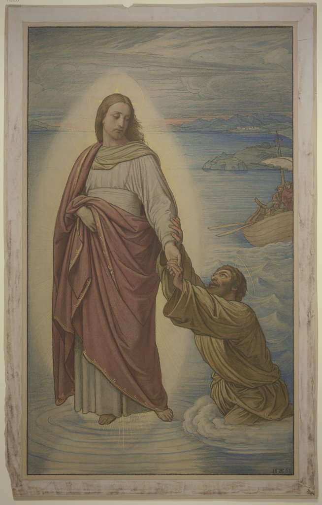 Christi Rettung des sinkenden Petrus, Edward von Steinle