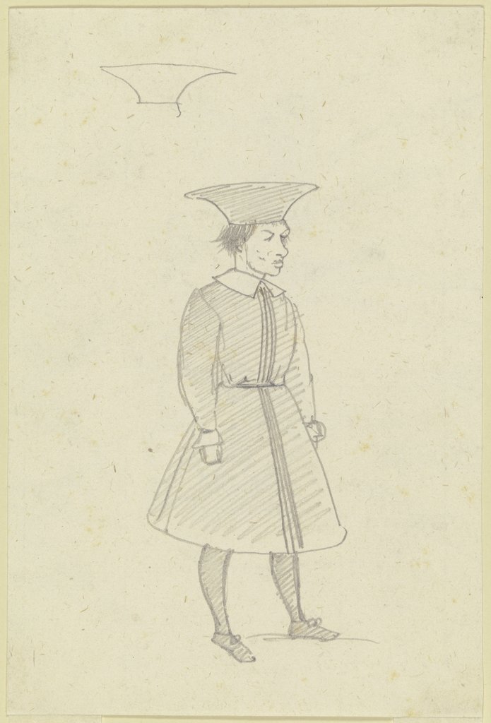 Junger Mann mit eigentümlicher Mütze nach rechts, Carl Philipp Fohr