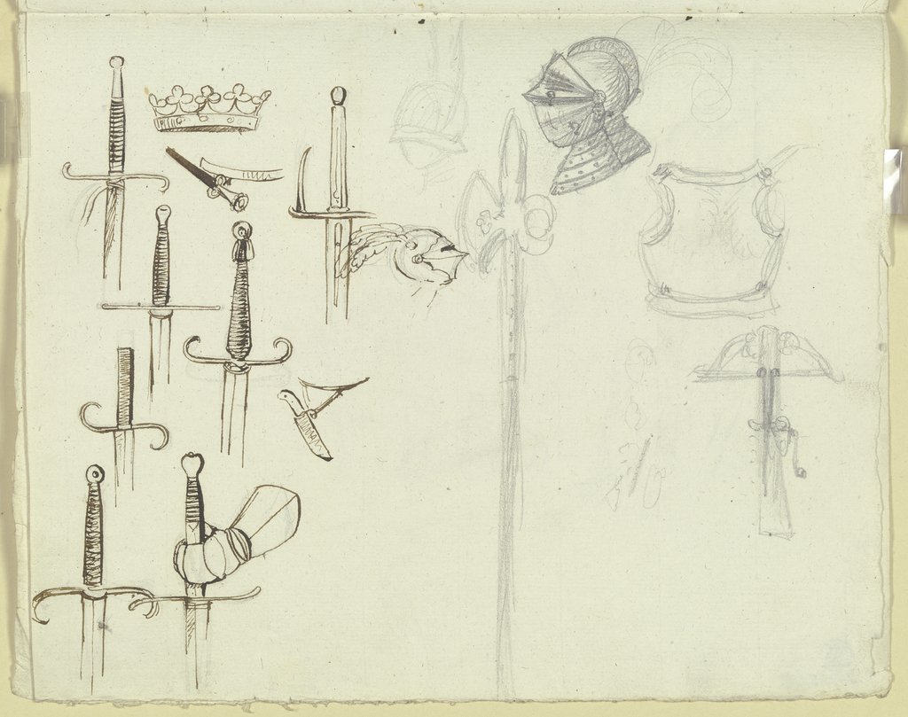 Mittelalterliche Rüstungsstücke und Waffen, Carl Philipp Fohr