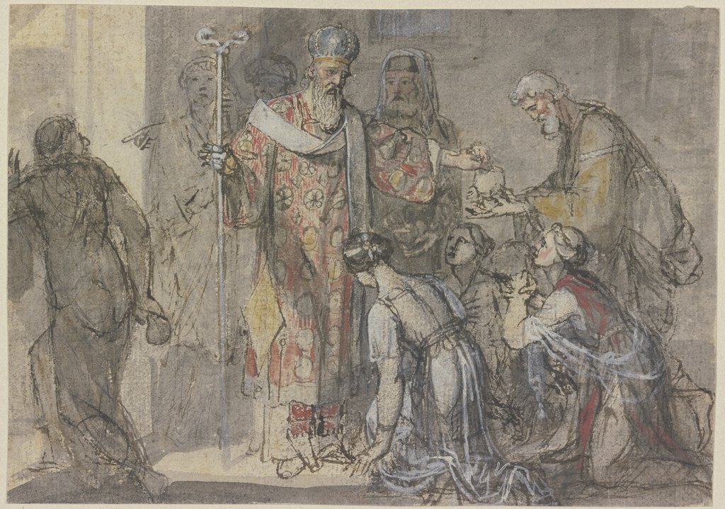 Der Heilige Nikolaus von Myra verteilt Geschenke, Joseph Fratrel
