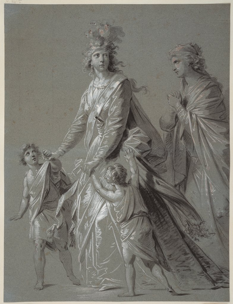 Josepha Hortensia Füger mit ihren Kindern als Medea, Heinrich Friedrich Füger